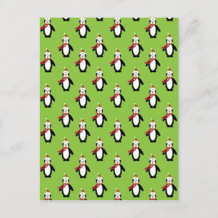 Penguin Pattern Feestdagenkaart