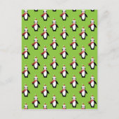 Penguin Pattern Feestdagenkaart (Voorkant)
