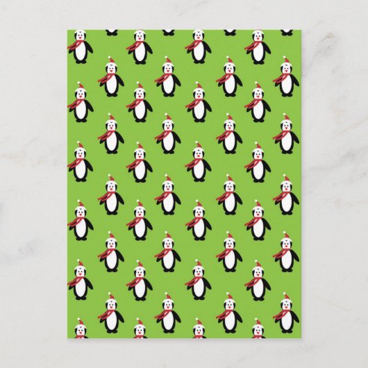 Penguin Pattern Feestdagenkaart (Voorkant)