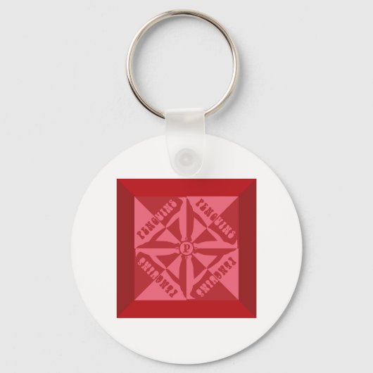 Penguin Pattern Sleutelhanger (Voorkant)