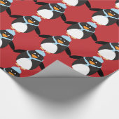 Penguin Patterned kerstpaper Cadeaupapier (Hoek)