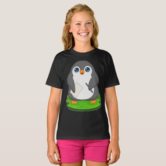Penguin Pen papier T-shirt (Voorkant volledig)