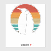 Penguin Penguin Retro Style  55 Sticker (Vel)