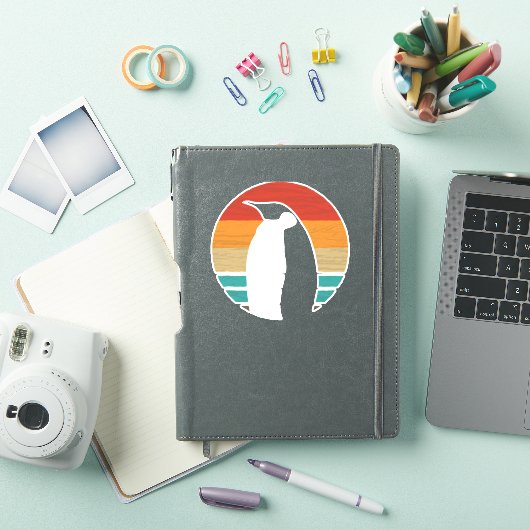 Penguin Penguin Retro Style  55 Sticker (iPad Cover)