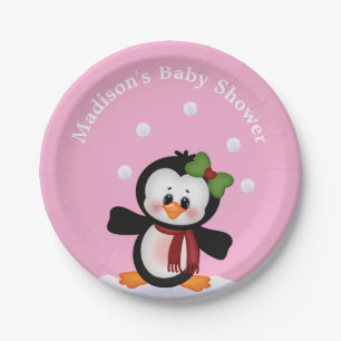 Penguin Personalized Baby shower Celebration Papieren Bordje