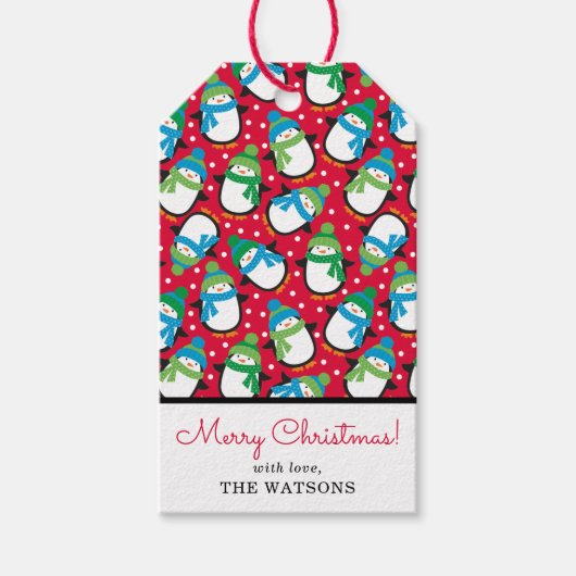 Penguin Personalized Cadeaulabel (Voorkant)