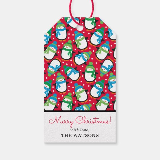 Penguin Personalized Cadeaulabel (Achterkant)