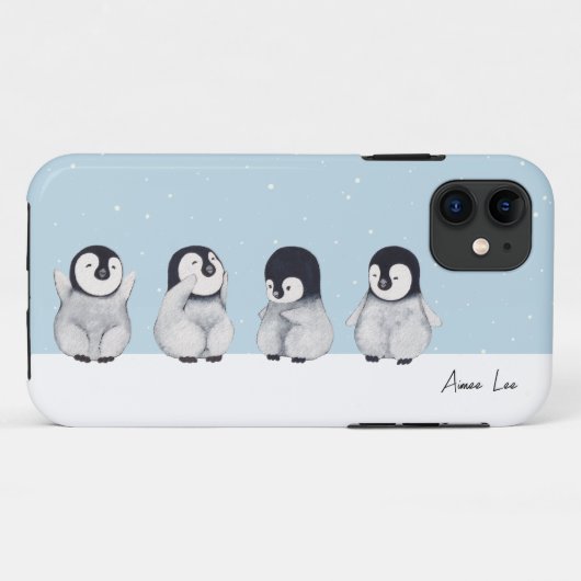Penguin Personalized Case-Mate iPhone Case (Achterkant (horizontaal))