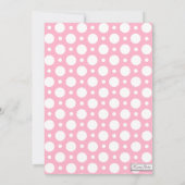Penguin Pink Polka Dot Baby Shower Invitations Kaart (Achterkant)
