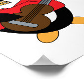 Penguin Plays Guitar Cute Poster (Hoek)