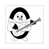 Penguin Plays Guitar Cute Rubberstempel (Afrduk)