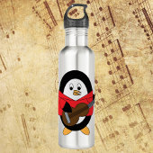 Penguin Plays Guitar Cute Waterfles