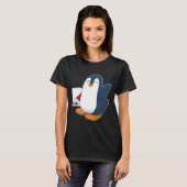Penguin Poker kaarten Kaart spel T-shirt (Voorkant volledig)