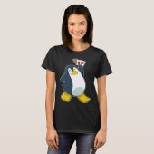 Penguin Poker Poker cards Card game T-shirt (Voorkant volledig)