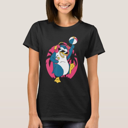Penguin Pool Party Inflatable Sphere Water Ball T-shirt (Voorkant)