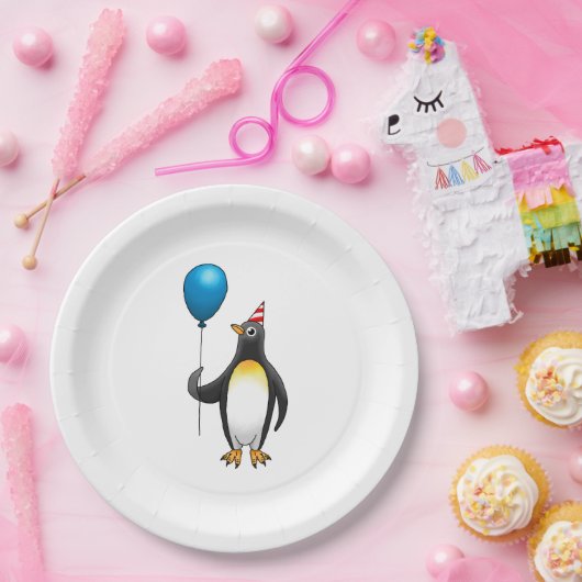 Penguin Pool Party Verjaardag Papieren Bordje (Feest)