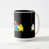 Penguin Pool Tweekleurige Koffiemok (Voorkant rechts)