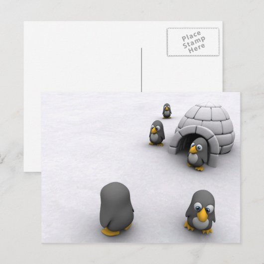 Penguin Post Card Briefkaart (Voorkant / Achterkant)