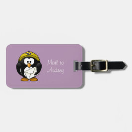 Penguin Postman Paars Bagagelabel