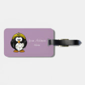 Penguin Postman Paars Bagagelabel (Achterkant horizontaal)