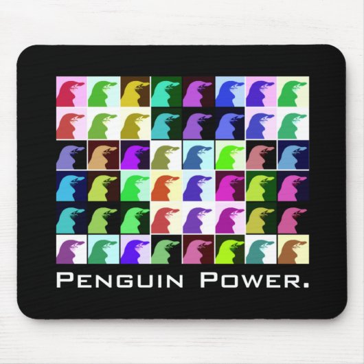 Penguin Power Mousepad Muismat (Voorkant)
