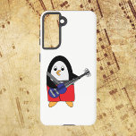 Penguin Pplay Bass Guitar Cute Samsung Galaxy Hoesje<br><div class="desc">Hou je van leuke telefoonhoesjes? Hou je van pinguïns? Een schattige pinguïn met rode korte broek speelt de basgitaar op deze telefoonhoes.</div>