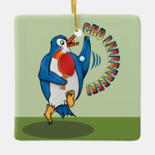 Penguin Pplay Ping Pong Keramisch Ornament