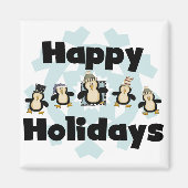 Penguin Prettige feestdagen Tshirts en Gifts Magneet (Voorkant)