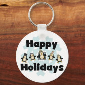 Penguin Prettige feestdagen Tshirts en Gifts Sleutelhanger (Voorkant)