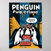 Penguin Pulp Crime Noir Grappig Ontwerp