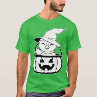 Penguin Pumpkin Lazy Halloween Costume Animal Jack T-shirt