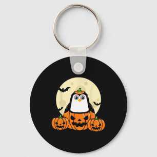 Penguin Pumpkin Moon Bats Costume Cute Easy Hallow Sleutelhanger