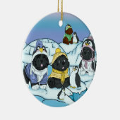 Penguin Puppy March Keramisch Ornament (Rechts)