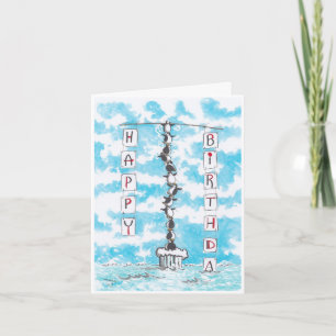 Penguin Pyramid Verjaardag Kaart