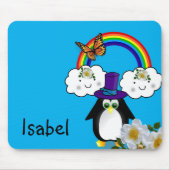 Penguin Rainbow Butterfly Muismat! Muismat (Voorkant)