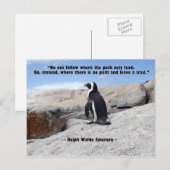 Penguin, Ralph Waldo Emerson Quote Briefkaart (Voorkant / Achterkant)