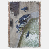 Penguin Relay: Pinguïn Kudde Zwem Team, Deken (Voorkant Verticaal)
