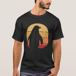 Penguin Retro 80s 70s Sunset Penguins Anim T-shirt