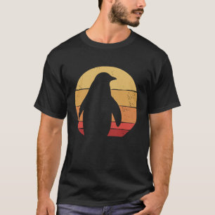  Penguin Retro 80s 70s Sunset Penguins Anim T-shirt
