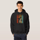 Penguin Retro Style  Papa Grafisch vaders Hoodie (Voorkant volledig)