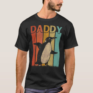 Penguin Retro Style Papa Grafisch vaders T-shirt