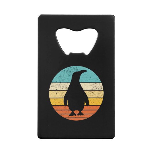 Penguin Retro  Sunset Creditkaart Flessenopener (Voorkant)