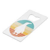 Penguin Retro  Sunset Creditkaart Flessenopener (Achterkant Gekanteld)