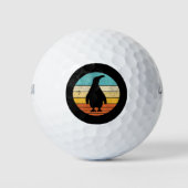 Penguin Retro  Sunset Golfballen (Voorkant)