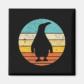 Penguin Retro  Sunset Magneet (Voorkant)