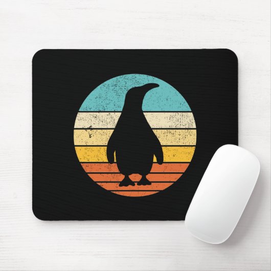 Penguin Retro  Sunset Muismat (Met muis)