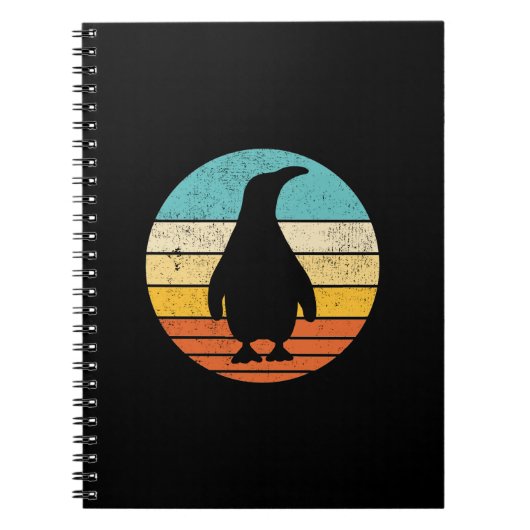 Penguin Retro  Sunset Notitieboek (Voorkant)