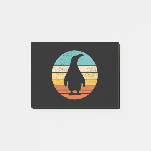 Penguin Retro  Sunset Post-it® Notes (Voorkant)