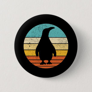 Penguin Retro  Sunset Ronde Button 5,7 Cm