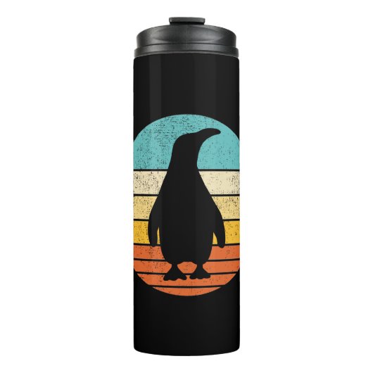 Penguin Retro  Sunset Thermosbeker (Voorkant)